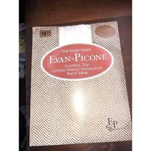 Vintage Evan Picone Control Top Pantyhose Size‎ Medium Paris White